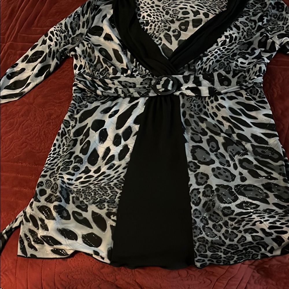 Animal Print Tunic Top